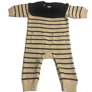 Baby Gap Cream & Navy Knit Brannon One Piece